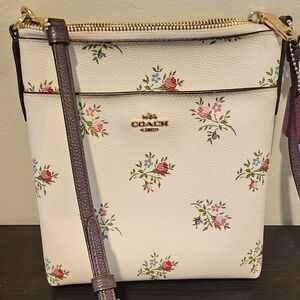 Coach Cream Floral Crossbody Bag